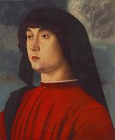 Bellini, Giovanni - Portrait of a young man in red
